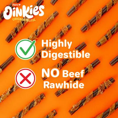 Oinkies Tender Bullies Rawhide-Free Natural Chew Dog Treats, 20 count, bundle of 2