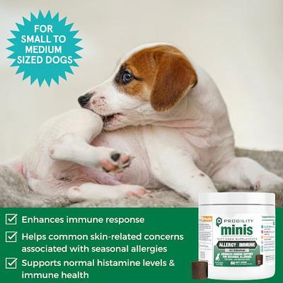 Progility Minis Allergy & Immune for Seasonal Allergies Soft Chew Supplement for Dogs, 60 count