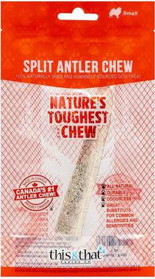 Golosina masticable para perros North Country Natural Shed Premium Split Elk Antler, tamaño pequeño
