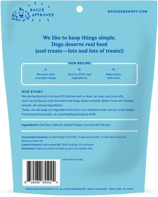 Bundle: Variety Pack - Bocce's Bakery Bone Broth, Carrots & Parsley Dog Treats, Turmeric Latte Coconut, Vanilla & Turmeric & Fish & Chips Flavors