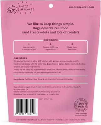 Bundle: Variety Pack - Bocce's Bakery Bone Broth, Carrots & Parsley Dog Treats, Turmeric Latte Coconut, Vanilla & Turmeric & Fish & Chips Flavors