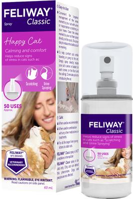 Bundle: Feliway MultiCat 30 Day Starter Kit Plug-In Diffuser & Refill, 48-mL & Feliway Travel Spray On The Go Management Behavior Modifier Spray, 60-mL bottle