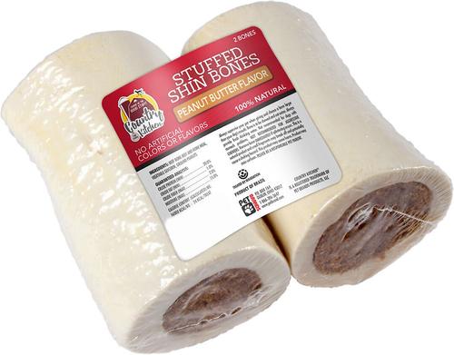 Stuffed Shin Bone 4-in Peanut Butter Flavor Dog Treat, 2 count