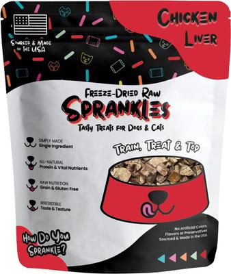 Chicken Liver Grain-Free Freeze-Dried Dog & Cat Treats, 12-oz bag