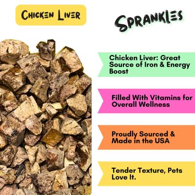 Chicken Liver Grain-Free Freeze-Dried Dog & Cat Treats, 12-oz bag