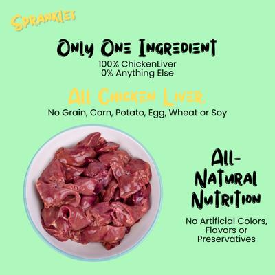 Chicken Liver Grain-Free Freeze-Dried Dog & Cat Treats, 12-oz bag