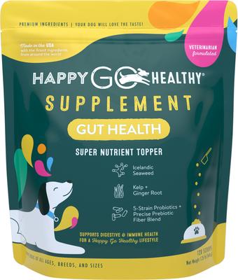 Gut Health Turkey Flavored Supplement for Large Breed Dogs, 120 Scoops