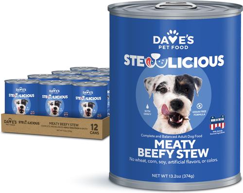 Stewlicious Chicken & Vegetable Stew Grain-Free Canned Wet Dog Food, 13.2-oz, case of 12