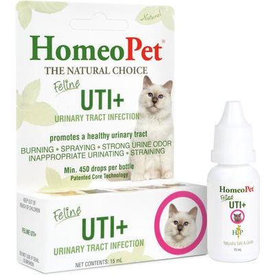 Medicamento homeopático UTI+ para infecciones del tracto urinario UTI para gatos, 450 gotas
