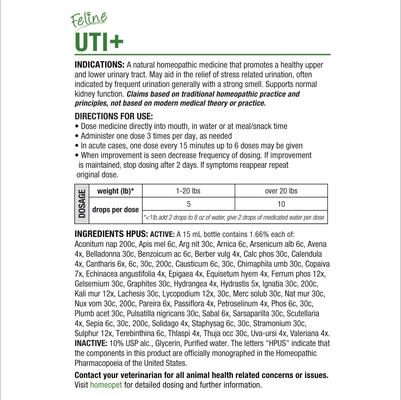 UTI+ Homeopathic Medicine for Urinary Tract Infections UTI for Cats, 450 drops