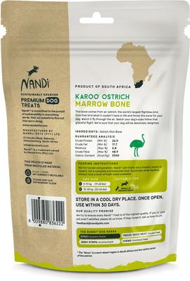 Karoo Ostrich Marrow Bone Dog Treats, 4 count