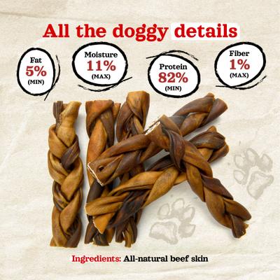 Braided Beef 6-in Collagen Sticks Dog Treats, 10 count