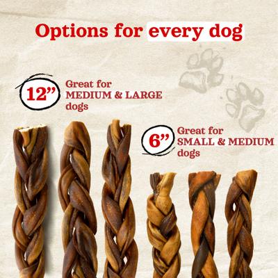 Braided Beef 6-in Collagen Sticks Dog Treats, 10 count