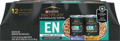 EN Savory Selects Gastroenteric with Chicken in-Gravy & Lamb Chunks-in-Gravy Variety Pack Wet Adult Dog Food, 13.3-oz can, case of 12
