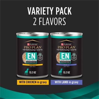 EN Savory Selects Gastroenteric with Chicken in-Gravy & Lamb Chunks-in-Gravy Variety Pack Wet Adult Dog Food, 13.3-oz can, case of 12