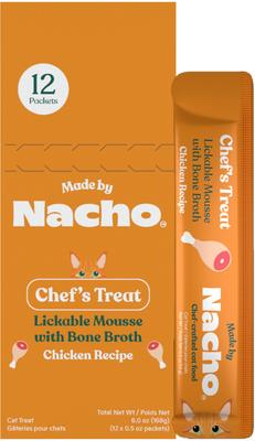 Chicken Recipe with Bone Broth Grain-Free Lickable Cat Treats, 0.5-oz pouch, case of 12