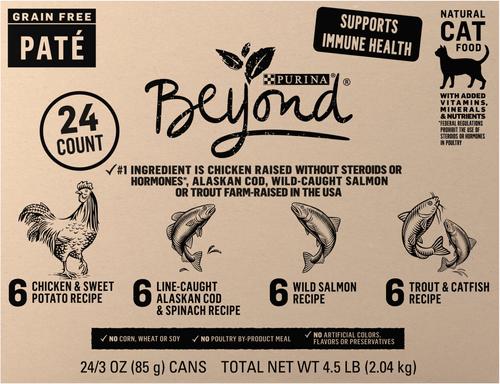 Grain-Free Pate 3 Flavors Variety Pack Canned Cat Food, 3-oz, case of 6