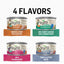 Grain-Free Pate 4 Flavors Variety Pack Canned Cat Food, 3-oz, case of 24