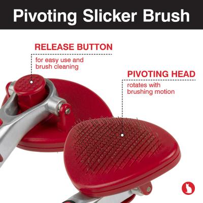 Self Cleaning & Pivoting Slicker Cat Brush