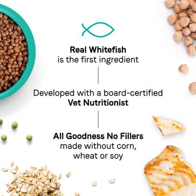 Goodness for Indoor Cats Real Whitefish Adult Dry Cat Food, 5-lb bag
