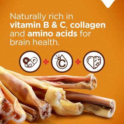 Beef Cheek Sticks Dog Treats, 10 to 12-in, 6 count