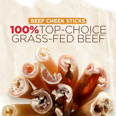 Beef Cheek Sticks Dog Treats, 10 to 12-in, 6 count