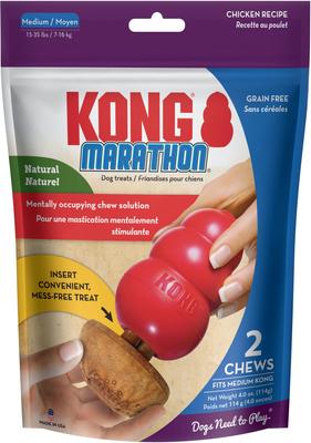 Marathon Chicken Recipe Grain-Free Dog Medium Chew Treats, 2 count