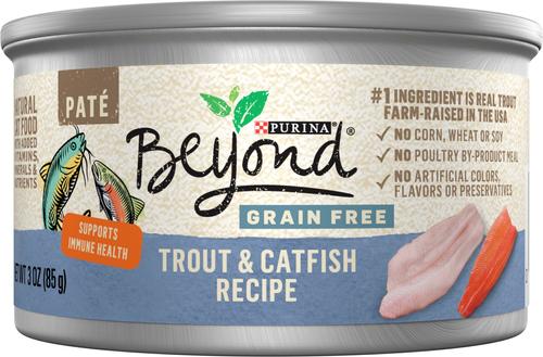 Grain-Free Trout & Catfish Pate Recipe Canned Cat Food, 3-oz, case of 12