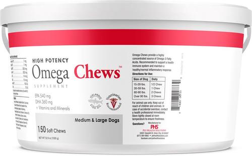Omega Chews Medium & Large Breed Dog Supplement, 150 count