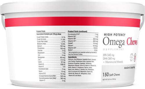 Omega Chews Medium & Large Breed Dog Supplement, 150 count