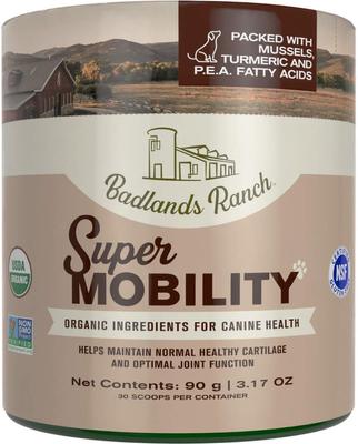 Super Mobility Hip & Joint Health Powder Supplement Topper for Dogs, 3.17-oz canister