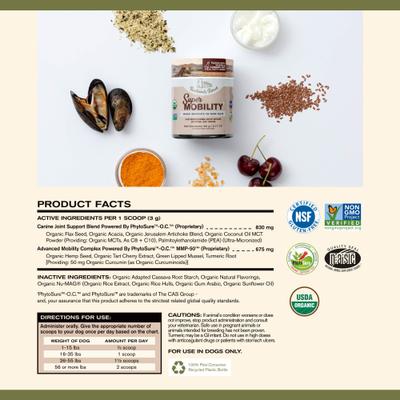 Super Mobility Hip & Joint Health Powder Supplement Topper for Dogs, 3.17-oz canister