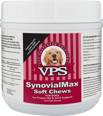 SynovialMax Hip & Joint Support Soft Chew Dog Supplement, 120 count