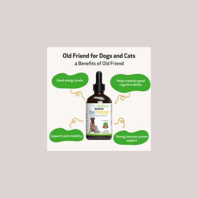Old FRIEND Bacon Flavored Liquid Supplement for Large Breed Senior Dogs, 4-oz bottle