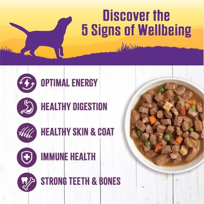 Bundle: Wellness Large Breed Complete Health Adult Deboned Chicken & Brown Rice Recipe Dry Dog Food + Chicken Stew with Peas & Carrots Grain-Free Canned Food
