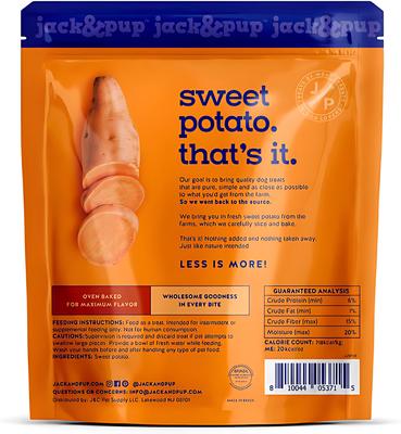 Just Sweet Potato Natural Dog Chew Treats, 8-oz bag