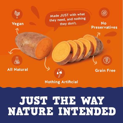 Just Sweet Potato Natural Dog Chew Treats, 8-oz bag