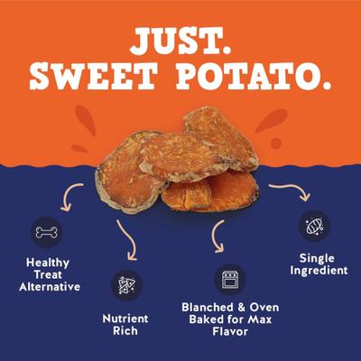Just Sweet Potato Natural Dog Chew Treats, 8-oz bag