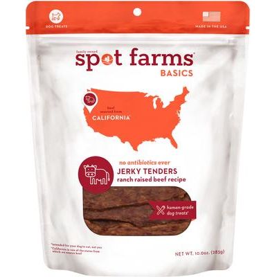 Premios básicos de carne de res en tiras para perros, bolsa de 10 oz