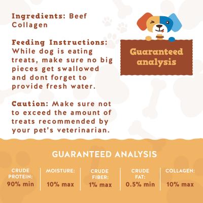 Long Lasting 12-inch Braided Beef Collagen Stick Dog Chews