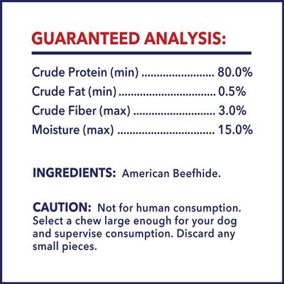 Beefhide 8-inch Rolls Natural Flavored Dog Hard Chews, 15 count
