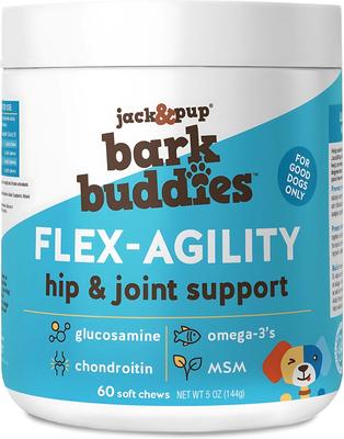 Bark Buddies Flex-Agility Hip & Joint Dog Supplement, 60 count