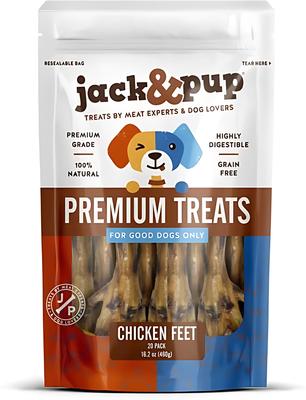 Chicken Feet Dog Treats, 20 count