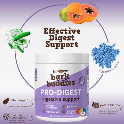 Bark Buddies Pro-Digest Dog Supplement, 60 count