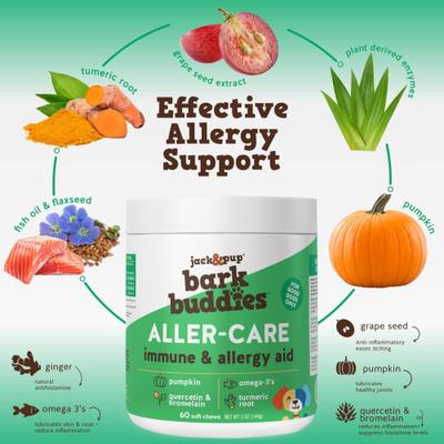 Bark Buddies Aller-Care Dog Immune Supplement, 60 count