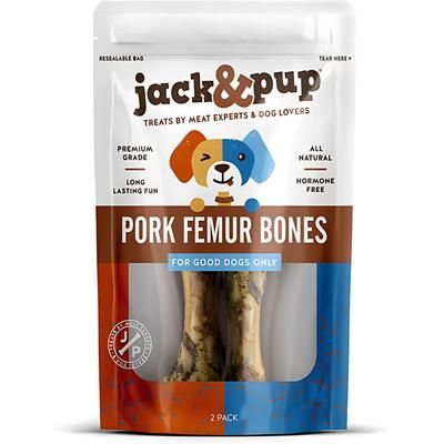Golosinas de hueso de fémur de cerdo para perros, 2 unidades