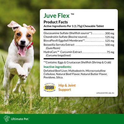 Juve Flex Canine - Suplemento de apoyo para cadera y articulaciones para perros