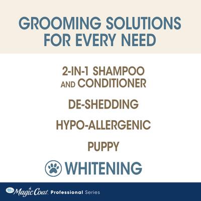 Champú blanqueador nutritivo de avena Magic Coat Professional Series para perros, bolsa de 16 onzas líquidas