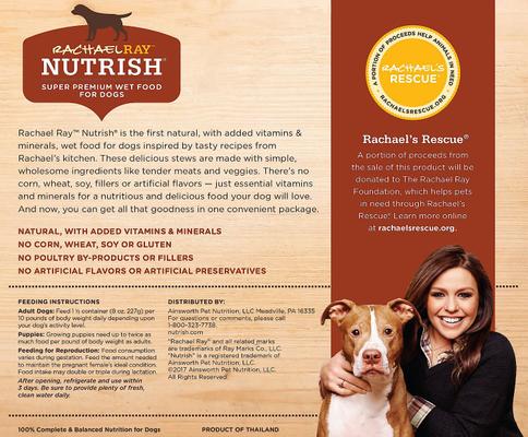 Paquete: Alimento seco para perros Rachael Ray Nutrish con pollo y verduras + paquete variado de alimento húmedo