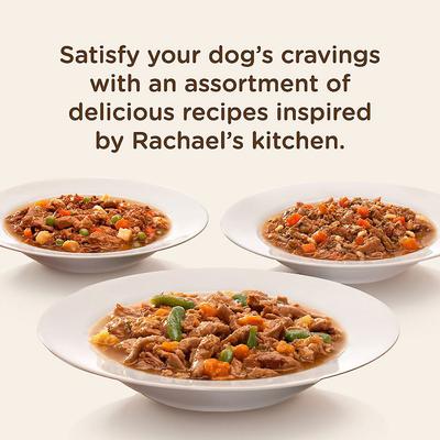 Paquete: Alimento seco para perros Rachael Ray Nutrish con pollo y verduras + paquete variado de alimento húmedo